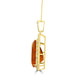 13.88ct Fire Opal Pendant with 0.63tct Diamonds set in 18K Yellow Gold