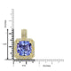 12.61ct Tanzanite Pendant with 0.62tct Diamonds set in 18K Yellow Gold