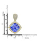 10.61ct Tanzanite Pendant with 0.83tct Diamonds set in 18K Yellow Gold