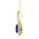 10.55ct Tanzanite Pendant with 0.53tct Diamonds set in 18K Yellow Gold