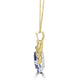 3.89ct Tanzanite Pendants with 0.26tct Diamond set in 14K Two Tone Gold