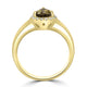 1.13ct Golden Tanzanite Ring with 0.15tct Diamonds set in 14K Yellow Gold