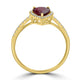 1.32ct Ruby Ring with 0.14tct Diamonds set in 14K Yellow Gold