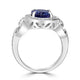 3.18ct Tanzanite Ring with 0.37tct Diamonds set in 14K White Gold