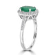 1.75ct Emerald Ring with 0.21tct Diamonds set in 14K White Gold