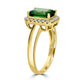 2.14ct Tourmaline Ring with 0.18tct Diamonds set in 14K Yellow Gold