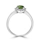 0.99ct Demantoid Garnet Ring with 0.09tct Diamonds set in 14K White Gold