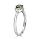 0.99ct Demantoid Garnet Ring with 0.09tct Diamonds set in 14K White Gold