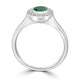 0.67ct Emerald Ring with 0.18tct Diamonds set in 14K White Gold