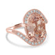 5.57ct Morganite Rings with 0.31tct Diamond set in 14K Rose Gold