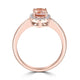 1.05ct Morganite Ring with 0.11tct Diamonds set in 14K Rose Gold