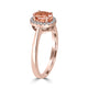 1.05ct Morganite Ring with 0.11tct Diamonds set in 14K Rose Gold