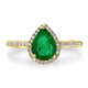 0.96ct Emerald Ring with 0.19tct Diamonds set in 14K Yellow Gold