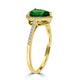 0.96ct Emerald Ring with 0.19tct Diamonds set in 14K Yellow Gold