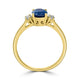 1.41ct Kyanite Ring with 0.2tct Diamonds set in 14K Yellow Gold