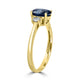 1.41ct Kyanite Ring with 0.2tct Diamonds set in 14K Yellow Gold