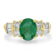 1.54ct  Emerald Rings with 0.73tct Diamond set in 14K Yellow Gold