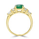 1.54ct  Emerald Rings with 0.73tct Diamond set in 14K Yellow Gold