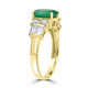 1.54ct  Emerald Rings with 0.73tct Diamond set in 14K Yellow Gold