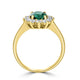 1.48ct Tourmaline Ring with 0.65tct Diamonds set in 14K Yellow Gold