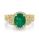 2.81ct Emerald Ring with 0.6tct Diamonds set in 14K Yellow Gold