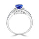 1.37ct Tanzanite Ring with 0.44tct Diamonds set in 14K White Gold