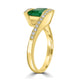 1.74ct Emerald Ring with 0.22tct Diamonds set in 14K Yellow Gold