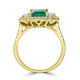 2.02ct  Emerald Rings with 0.72tct Diamond set in 14K Yellow Gold