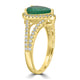 1.53ct Emerald Ring with 0.41tct Diamonds set in 14K Yellow Gold