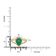 1.53ct Emerald Ring with 0.41tct Diamonds set in 14K Yellow Gold