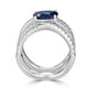 2.3ct Kyanite Ring with 0.8tct Diamonds set in 14K White Gold