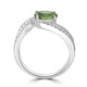 1.69ct Sphene Ring with 0.4tct Diamonds set in 14K White Gold