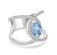 1.86ct Aquamarine Ring with 0.47tct Diamonds set in 14K White Gold