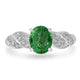 1.5ct Tsavorite Ring with 0.29tct Diamonds set in 14K White Gold