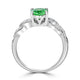 1.5ct Tsavorite Ring with 0.29tct Diamonds set in 14K White Gold