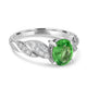 1.5ct Tsavorite Ring with 0.29tct Diamonds set in 14K White Gold