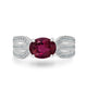 1.7ct Tourmaline Ring with 0.27tct Diamonds set in 14K White Gold