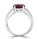 1.7ct Tourmaline Ring with 0.27tct Diamonds set in 14K White Gold