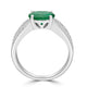 1.39ct Emerald Rings with 0.33tct Diamond set in 14K White Gold