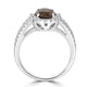 2.39ct Sphene Ring with 0.53tct Diamonds set in 14K White Gold