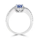 1.15ct Sapphire Ring with 0.38tct Diamonds set in 14K White Gold