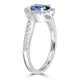 1.15ct Sapphire Ring with 0.38tct Diamonds set in 14K White Gold