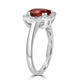 1.97ct Tourmaline Ring with 0.13tct Diamonds set in 14K White Gold