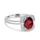 1.97ct Tourmaline Ring with 0.13tct Diamonds set in 14K White Gold