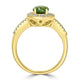 1.67ct Demantoid Garnet Ring with 0.45tct Diamonds set in 14K Yellow Gold