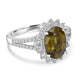 2.95ct Sphene Ring with 0.73tct Diamonds set in 14K White Gold