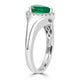 1.05ct Emerald Ring with 0.16tct Diamonds set in 14K White Gold