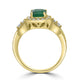 1.78ct  Emerald Rings with 0.55tct Diamond set in 14K Yellow Gold