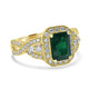 1.78ct  Emerald Rings with 0.55tct Diamond set in 14K Yellow Gold