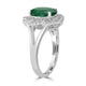 2.23ct Emerald Ring with 0.28tct Diamonds set in 14K White Gold